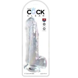 KING COCK - CLEAR DILDO WITH TESTICLES 20.3 CM TRANSPARENT 2